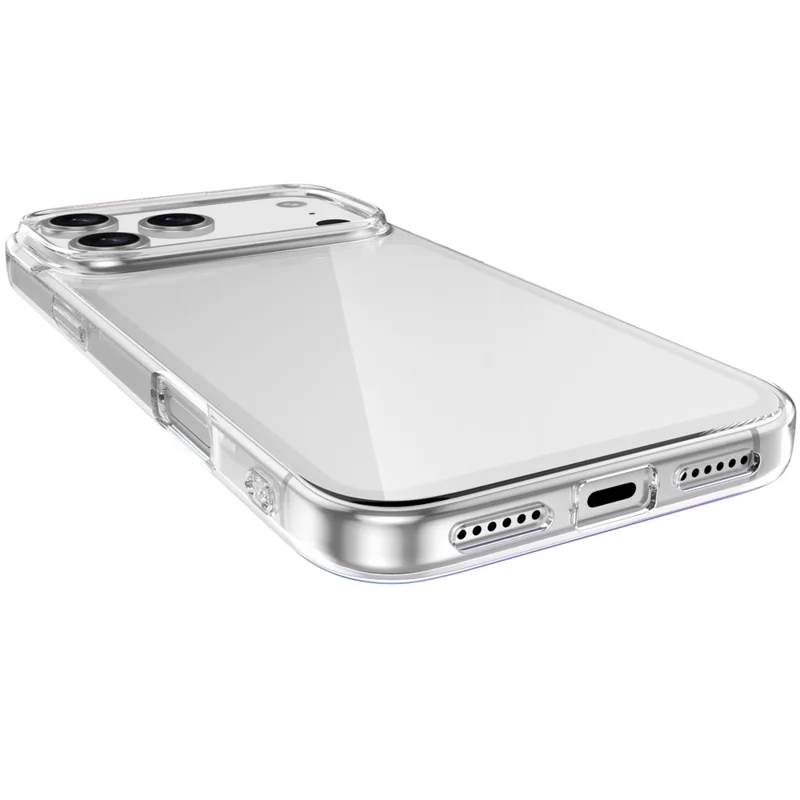 For iPhone 18 Pro Case Anti-Fingerprint Crystal Clear TPU Phone Cover - Transparent - 6