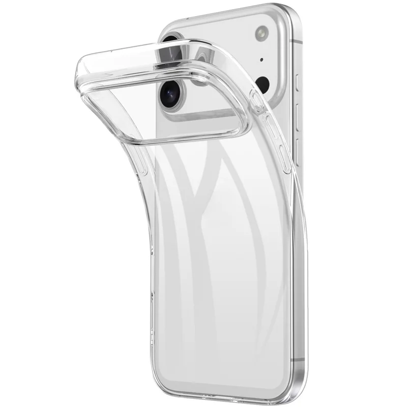 For iPhone 18 Pro Max Case Anti-Fingerprint Crystal Clear TPU Phone Cover - Transparent - 1