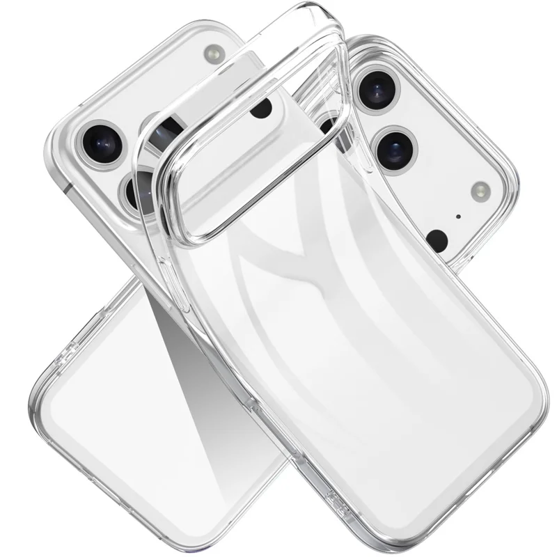 For iPhone 18 Pro Max Case Anti-Fingerprint Crystal Clear TPU Phone Cover - Transparent - 3