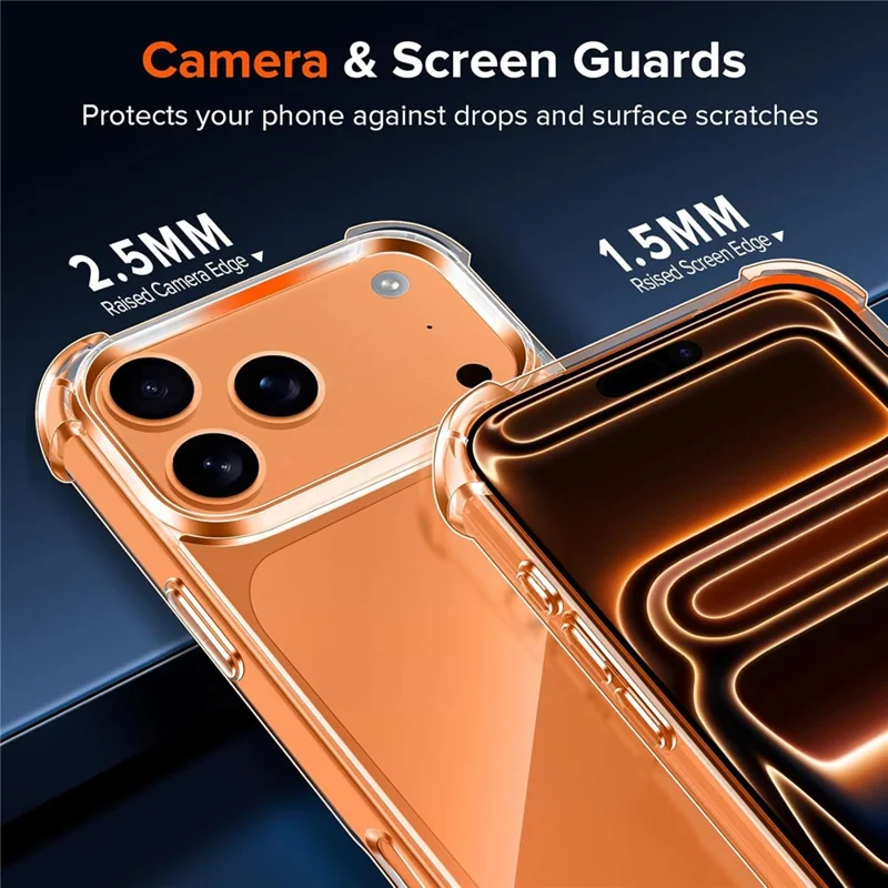 For iPhone 18 Pro Case Military Grade Drop Protection Acrylic + TPU Phone Cover - Transparent - 2