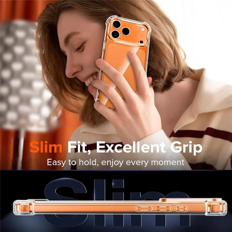 For iPhone 18 Pro Case Military Grade Drop Protection Acrylic + TPU Phone Cover - Transparent - 3