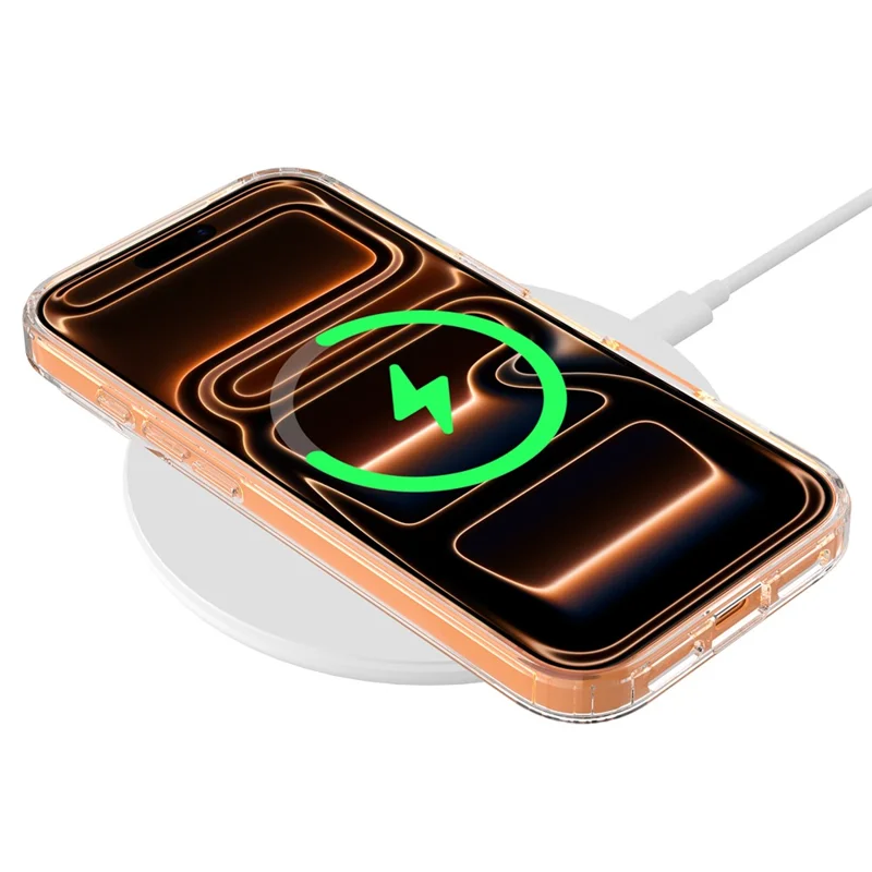 For iPhone 18 Pro C-shaped Magnetic Case TPU + Acrylic Clear Phone Back Cover - Transparent - 2