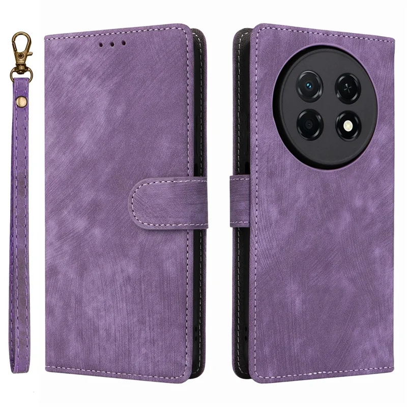 For Huawei nova 15 Max / Enjoy 90 Pro Max Wallet Case RFID Blocking PU Leather Phone Cover Stand with Strap - Purple - 1