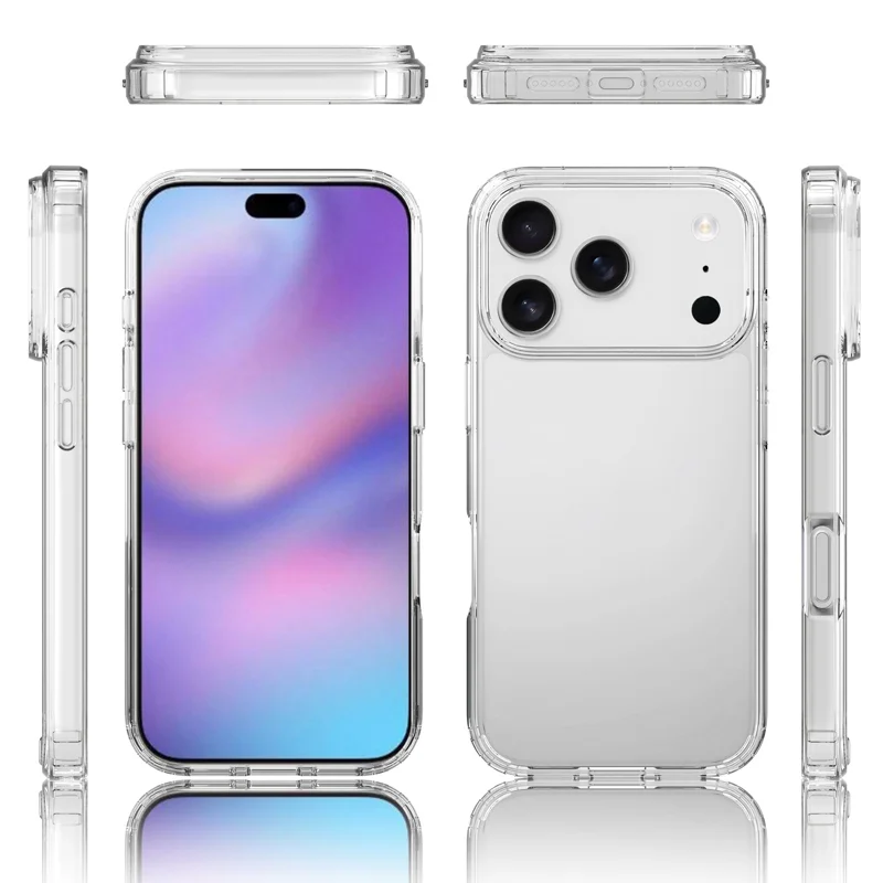 For iPhone 18 Pro Clear Phone Case TPU+Acrylic Shockproof Phone Back Cover - Clear - 1