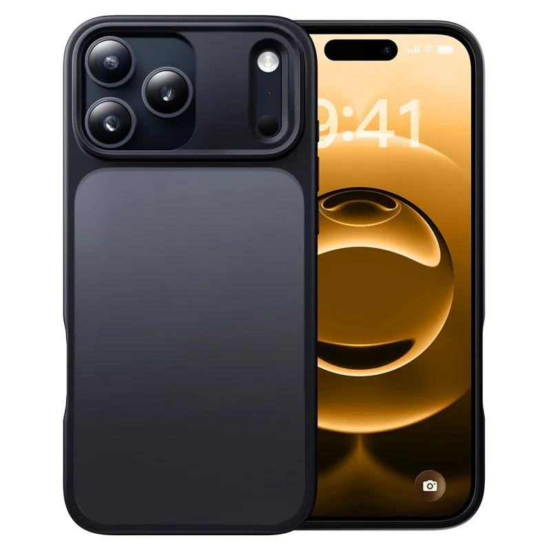 CASEKOO for iPhone 18 Pro Max / 17 Pro Max Case PC + TPU Matte Finish Anti-Fingerprint Phone Cover - Black - 1