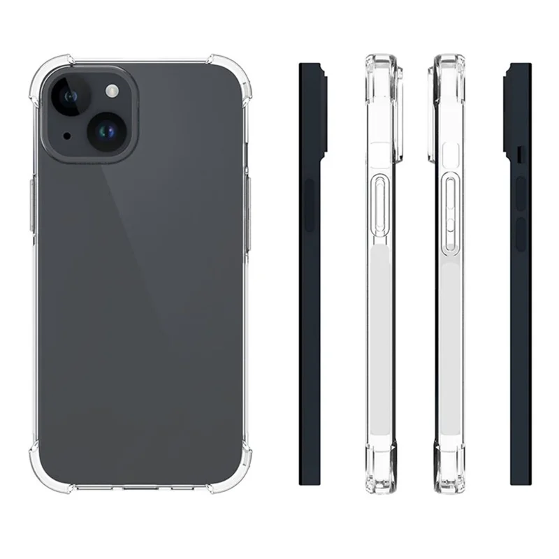 Anti-Slip Phone Case for iPhone 15 Plus , Four Corner Airbag Shock-Absorbed Corner Flexible TPU Phone Cover - 5