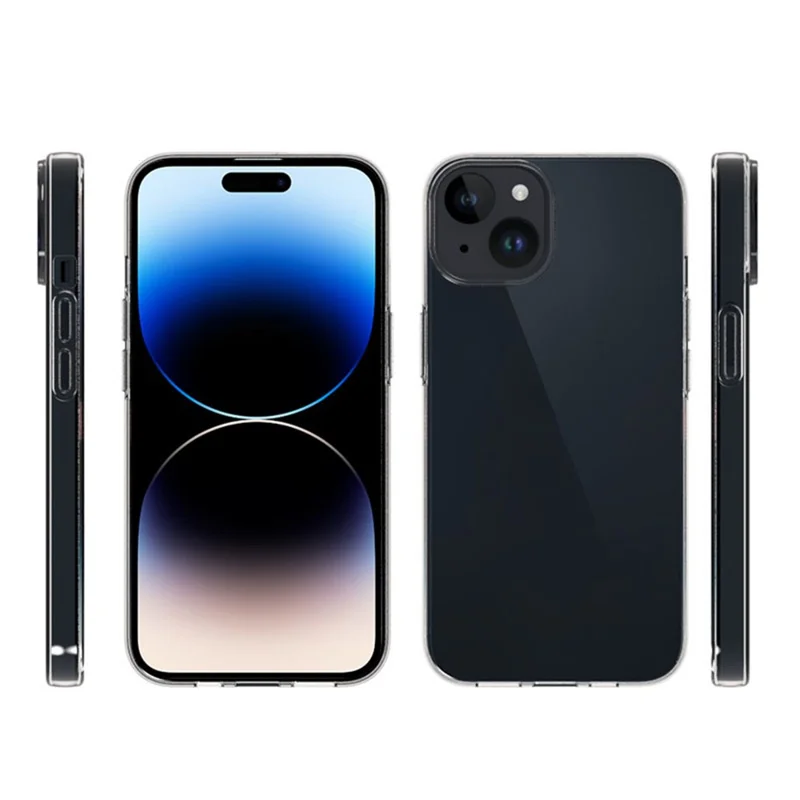 For iPhone 15 Glossy Waterproof TPU Cell Phone Case Shockproof Anti-Dust Mobile Phone Cover Shell - 8
