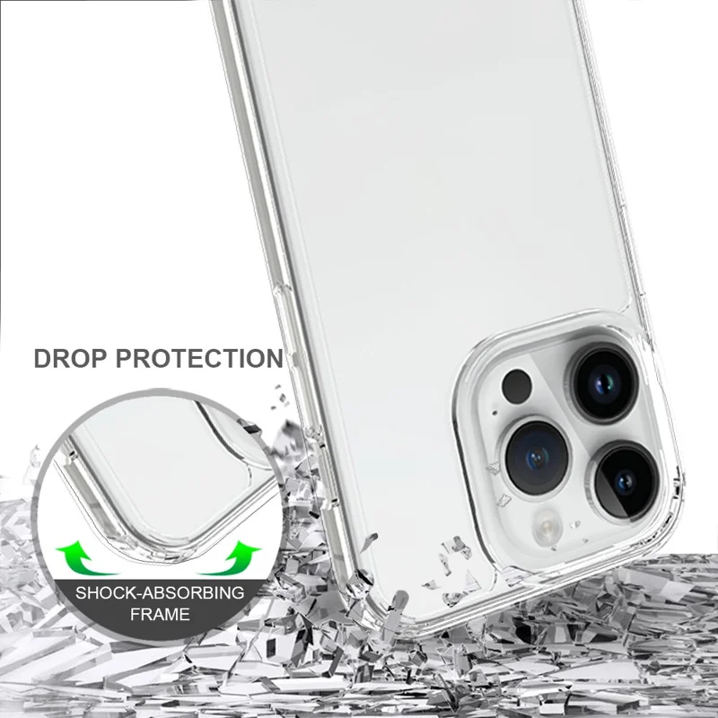 For iPhone 15 Pro Slim-Fit Hybrid Phone Cover Shell Anti-Scratch Clear Acrylic+TPU Mobile Phone Case - 3