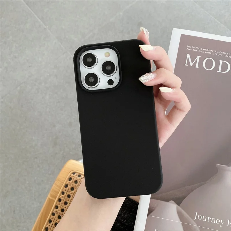For iPhone 15 Pro Compatible with MagSafe Wireless Charging Phone Case Soft Anti-scratch Silicone Cover - Black - 7