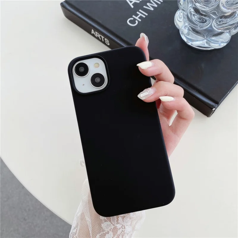 For iPhone 15 Soft Silicone Phone Case Slim Phone Cover Compatible with MagSafe Wireless Charging - Black - 6