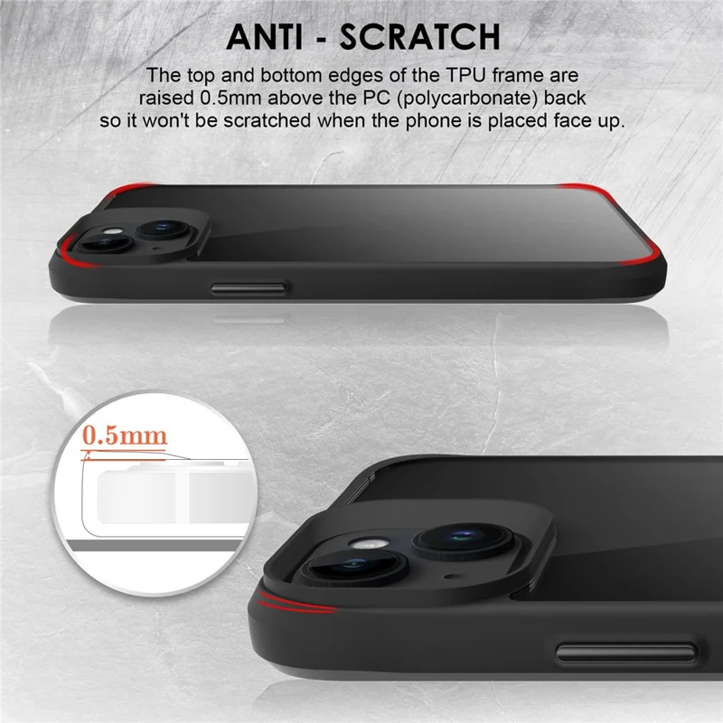 Combat X Mode Series for iPhone 15 Four Corner Shockproof Phone Case TPU + PC Back Cover - Black - 8