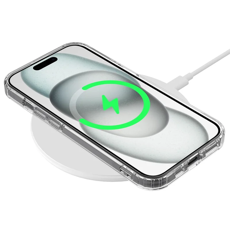 Clear Phone Case for iPhone 15 , Magnetic Ring Acrylic+TPU Phone Shell Cover Compatible with MagSafe - 3
