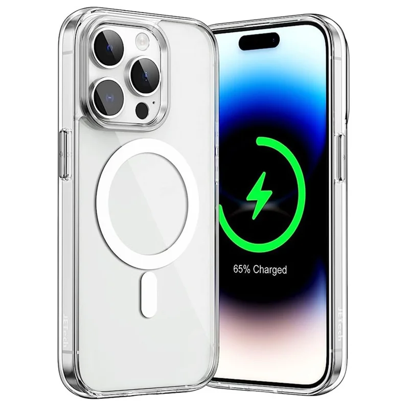 Phone Case Cover for iPhone 15 Pro , Compatible with MagSafe Magnetic Ring HD Clear Acrylic+TPU Phone Shell - 1