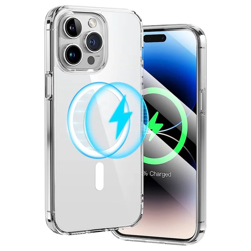 Phone Case Cover for iPhone 15 Pro , Compatible with MagSafe Magnetic Ring HD Clear Acrylic+TPU Phone Shell - 2