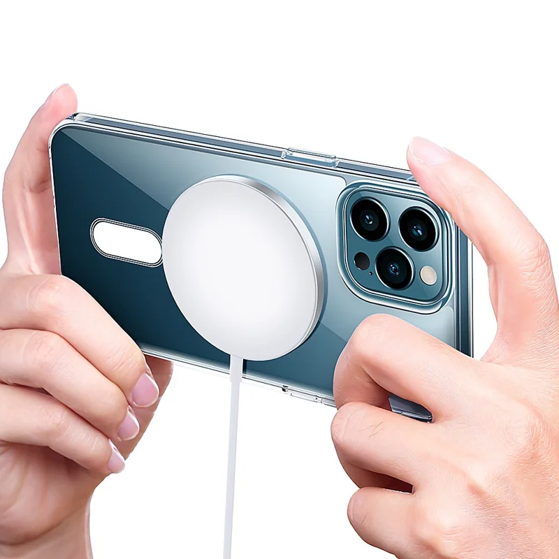 Phone Case Cover for iPhone 15 Pro , Compatible with MagSafe Magnetic Ring HD Clear Acrylic+TPU Phone Shell - 4