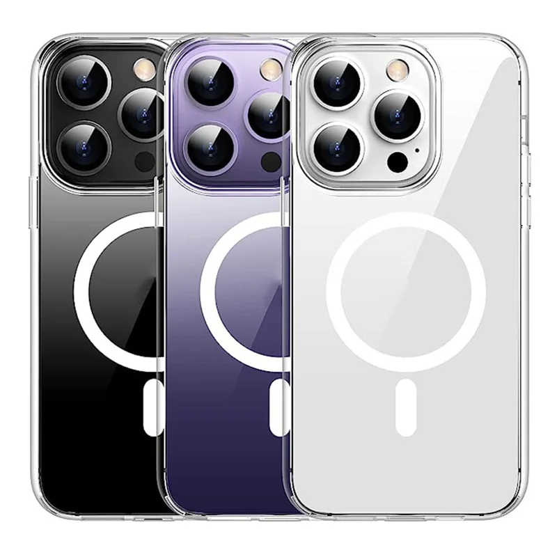 Phone Case Cover for iPhone 15 Pro , Compatible with MagSafe Magnetic Ring HD Clear Acrylic+TPU Phone Shell - 8