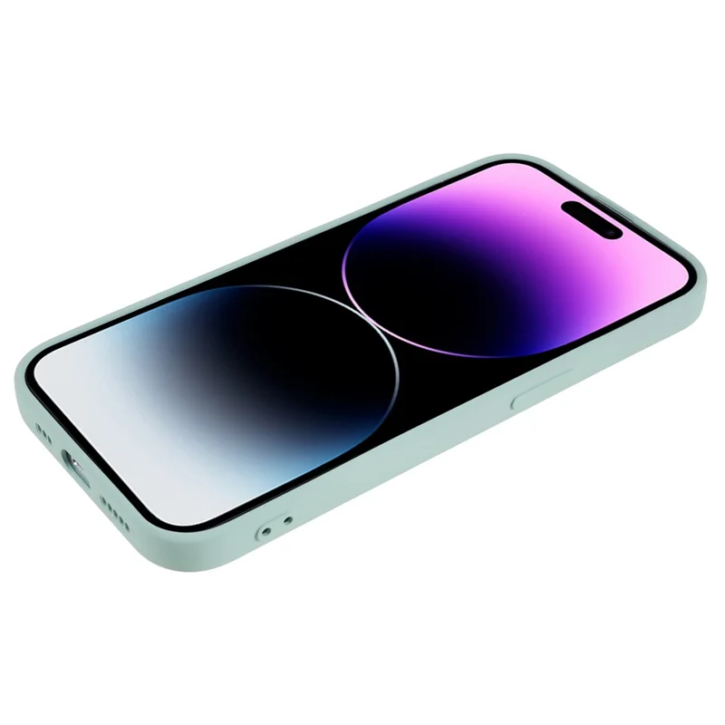 Candy Color Shell for iPhone 15 Pro Max Soft TPU Phone Case Fiber Lining Rubberized Phone Cover - Baby Blue - 5