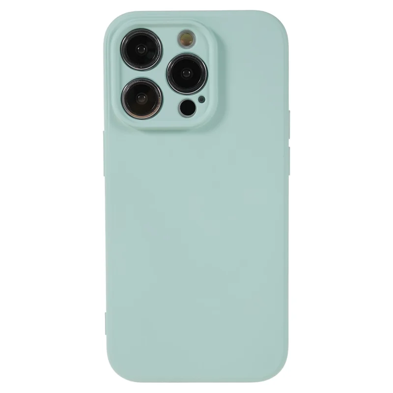 Rubberized Candy Color Shell for iPhone 15 Pro Soft TPU + Fiber Lining Phone Case Phone Cover - Baby Blue - 3