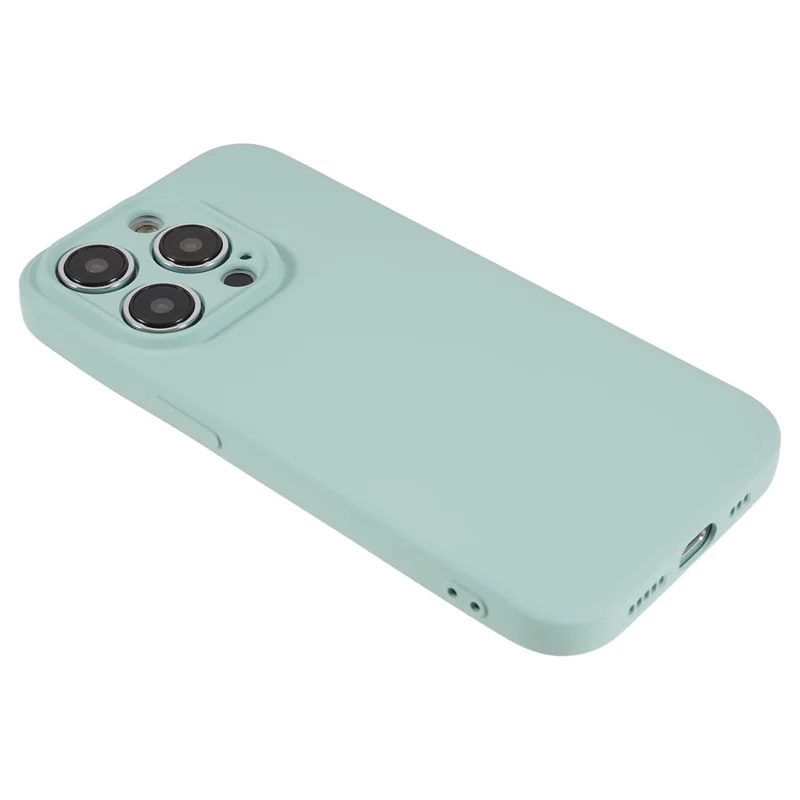 Rubberized Candy Color Shell for iPhone 15 Pro Soft TPU + Fiber Lining Phone Case Phone Cover - Baby Blue - 4