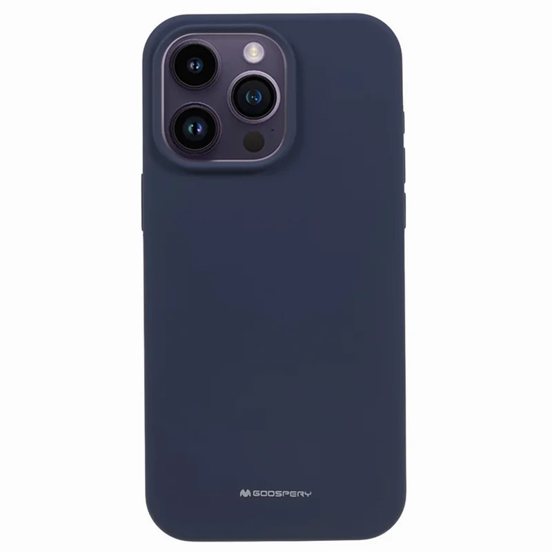 MERCURY GOOSPERY For iPhone 15 Pro Phone Case Soft Touch Liquid Silicone Back Cover - Dark Blue - 1