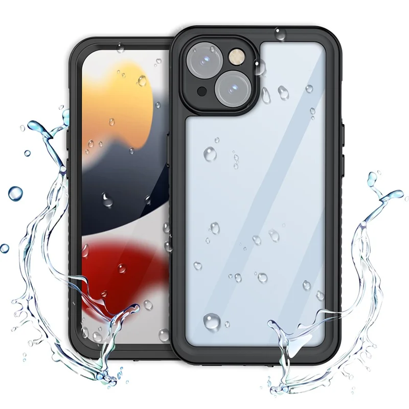 REDPEPPER FS Series for iPhone 15 Full Body Sandproof Case Clear Back Panel IP68 Waterproof Phone Cover - 1