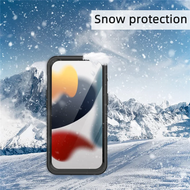 REDPEPPER FS Series for iPhone 15 Full Body Sandproof Case Clear Back Panel IP68 Waterproof Phone Cover - 6