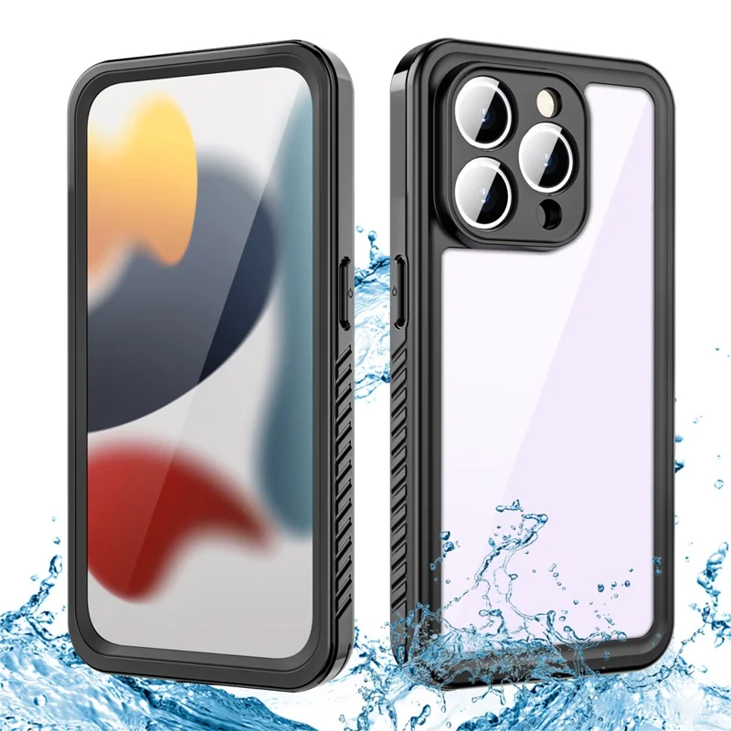 REDPEPPER FS Series for iPhone 15 Pro Max IP68 Waterproof Cellphone Case Clear Back Panel Underwater Diving Cover - 1