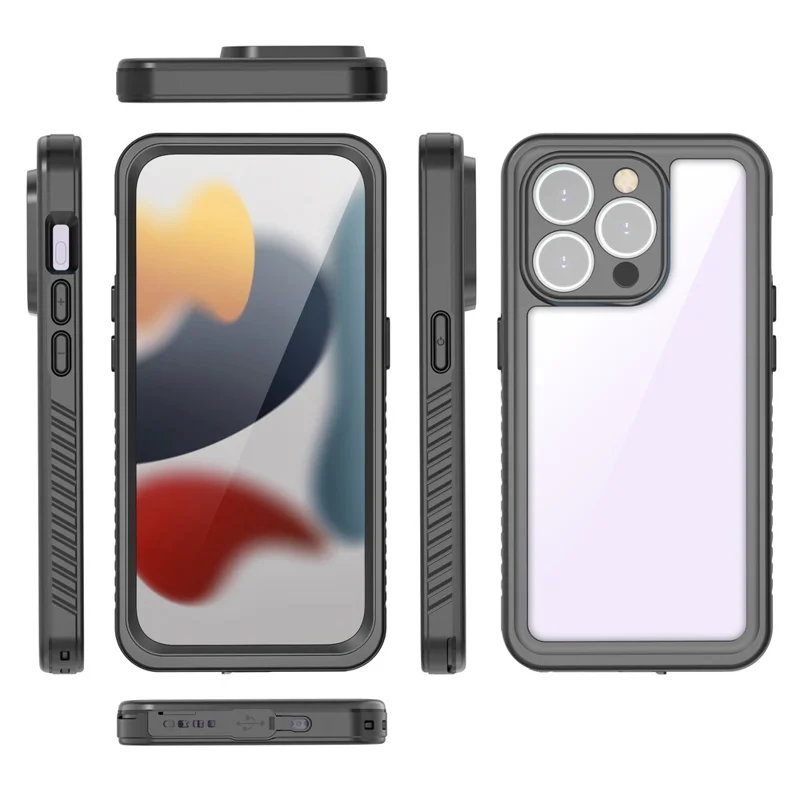REDPEPPER FS Series for iPhone 15 Pro Max IP68 Waterproof Cellphone Case Clear Back Panel Underwater Diving Cover - 8