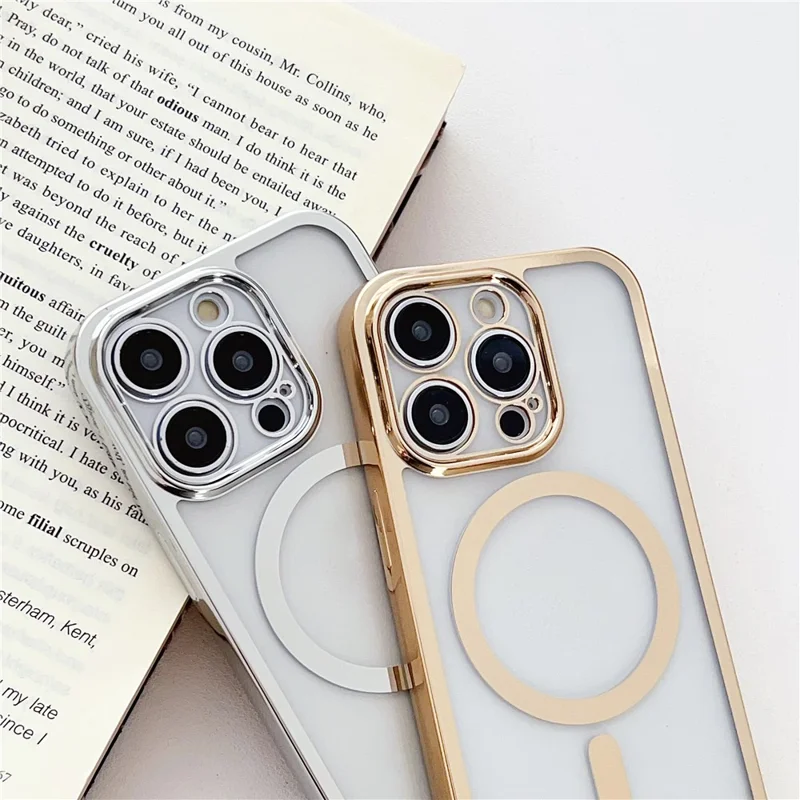 For iPhone 15 Pro Max Case Compatible with MagSafe TPU Phone Protector with Long Lanyard - Rose Gold - 2