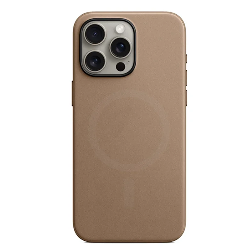 KZDOO Mag Elite Series Fine Woven Case for iPhone 15 Pro Eco-Friendly Phone Case Compatible with MagSafe - Khaki - 1