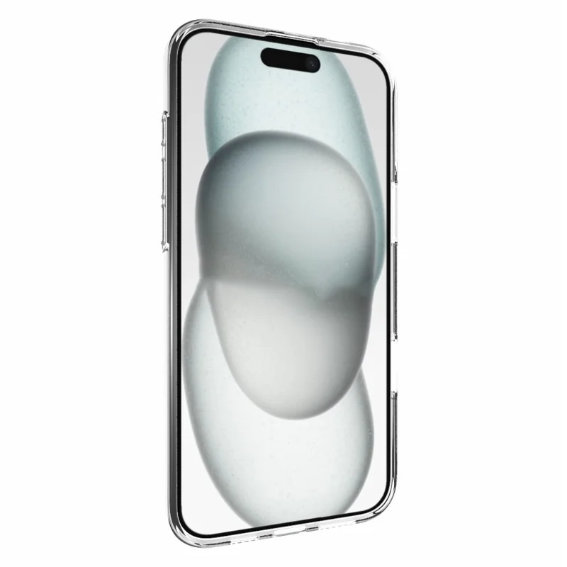 For iPhone 16 Plus Phone Cover Non-Slip TPU Watermark-Free Glossy Clear Case - 3