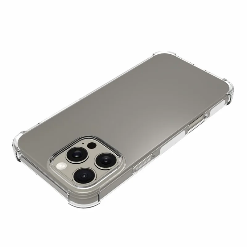 For iPhone 16 Pro Max Case Drop Protection Anti-Slip Transparent TPU Phone Cover - 4