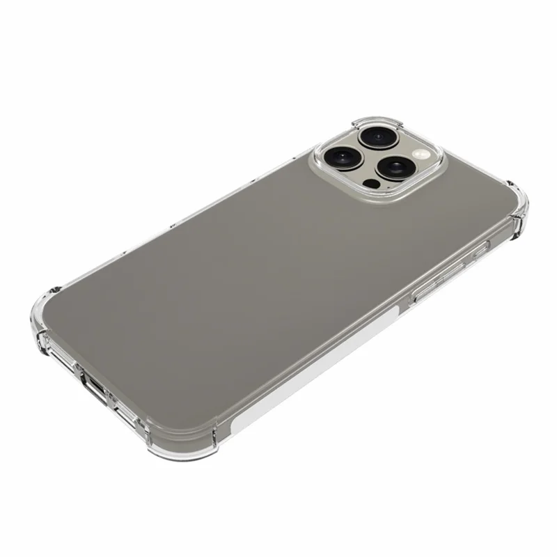 For iPhone 16 Pro Max Case Drop Protection Anti-Slip Transparent TPU Phone Cover - 5