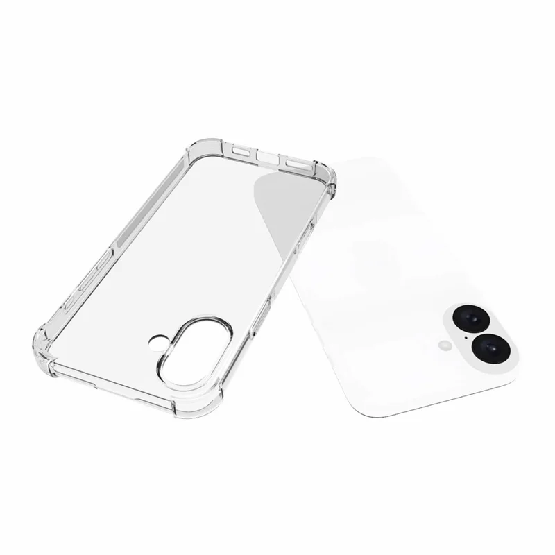 For iPhone 16 Plus Slim-Fit Phone Case TPU Shell Non-Slip HD Transparent Mobile Phone Cover - 3