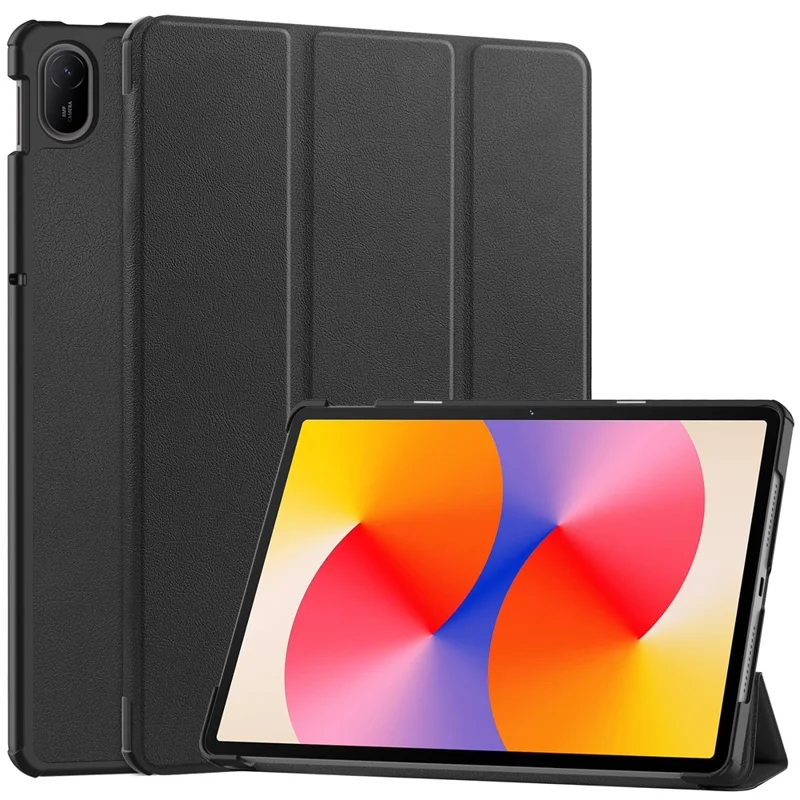 For Huawei MatePad SE 11 Stand Case Shockproof Leather Tablet Cover - Black - 1