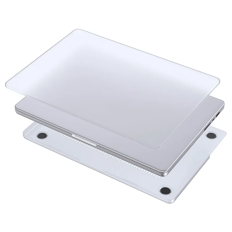 LENTION For MacBook Pro 14 inch (2026) A3427 A3426 / (2025) A3434 A3112 A3185 A3401 / (2024) A2918 A2992 / (2023) A2779 / (2022) / (2021) A2442 Matte Finish PC Laptop Case Front and Back Cover - Transparent White - 1