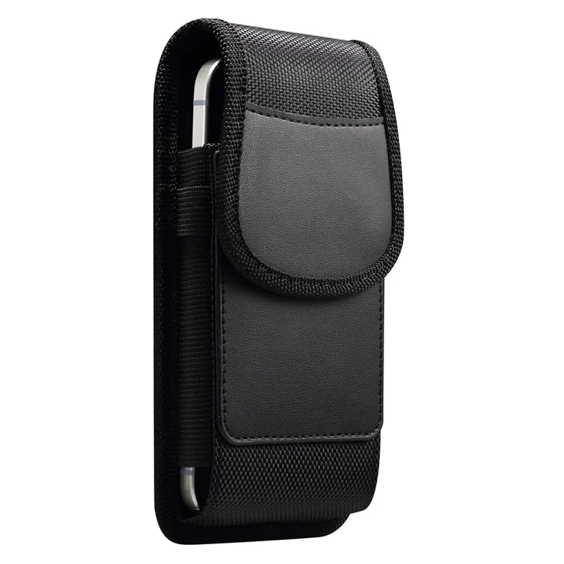 6.7 / 6.9 inch Phone Case Holster for iPhone 17 Pro Max / 16 Plus / 16 Pro Max / Samsung Galaxy S26 Ultra / S25 Ultra Magnetic Oxford Fabric Belt Clip Waist Bag with Card Slot - 1