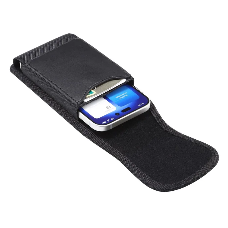 6.7 / 6.9 inch Phone Case Holster for iPhone 17 Pro Max / 16 Plus / 16 Pro Max / Samsung Galaxy S26 Ultra / S25 Ultra Magnetic Oxford Fabric Belt Clip Waist Bag with Card Slot - 4