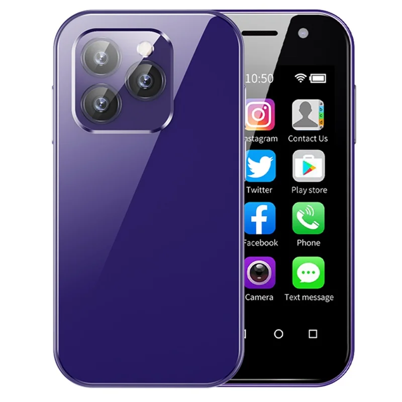 SOYES XS14 Pro 3GB+64GB 3.0'' 4G Mini Smartphone Dual Sim Student Pocket Mobile Phone - Purple - 1