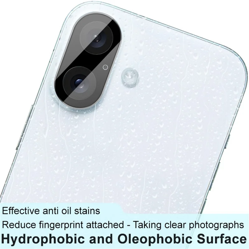 IMAK For iPhone 16 / 16 Plus Camera Lens Protector+Acrylic Lens Cap Tempered Glass Lens Film HD Clear (Black Version) - 3
