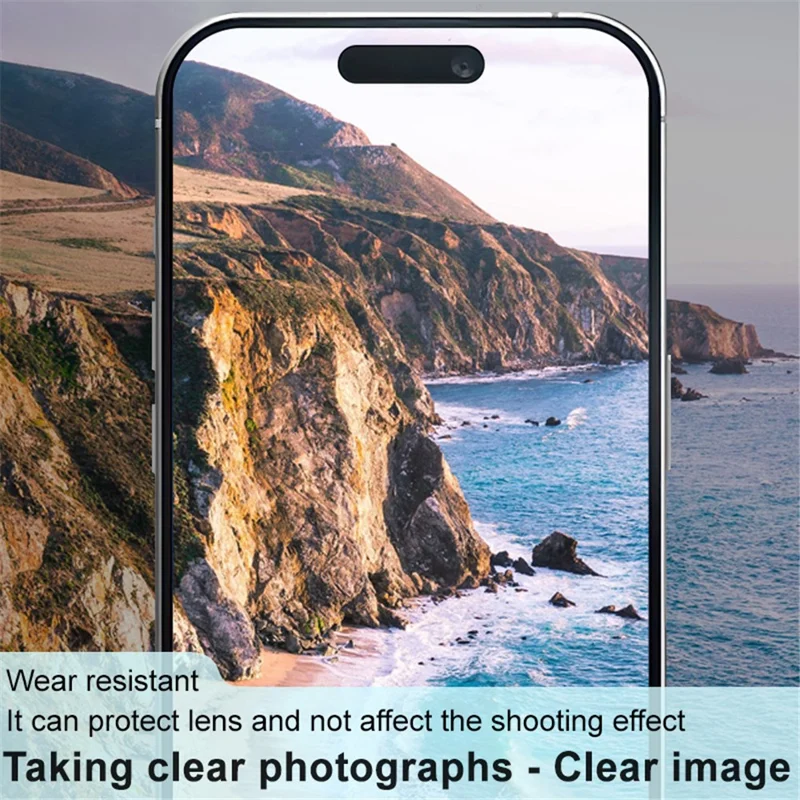 IMAK For iPhone 16 / 16 Plus Camera Lens Protector+Acrylic Lens Cap Tempered Glass Lens Film HD Clear (Black Version) - 4