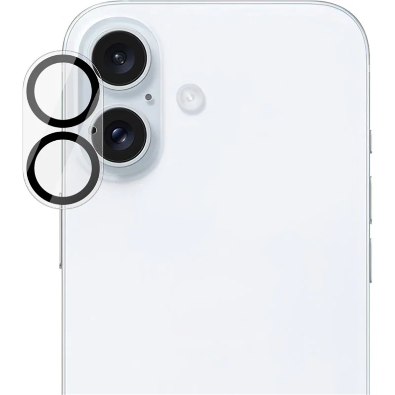 IMAK For iPhone 16 / 16 Plus Camera Lens Film Acrylic Lens Cap + Tempered Glass Lens Film - 5
