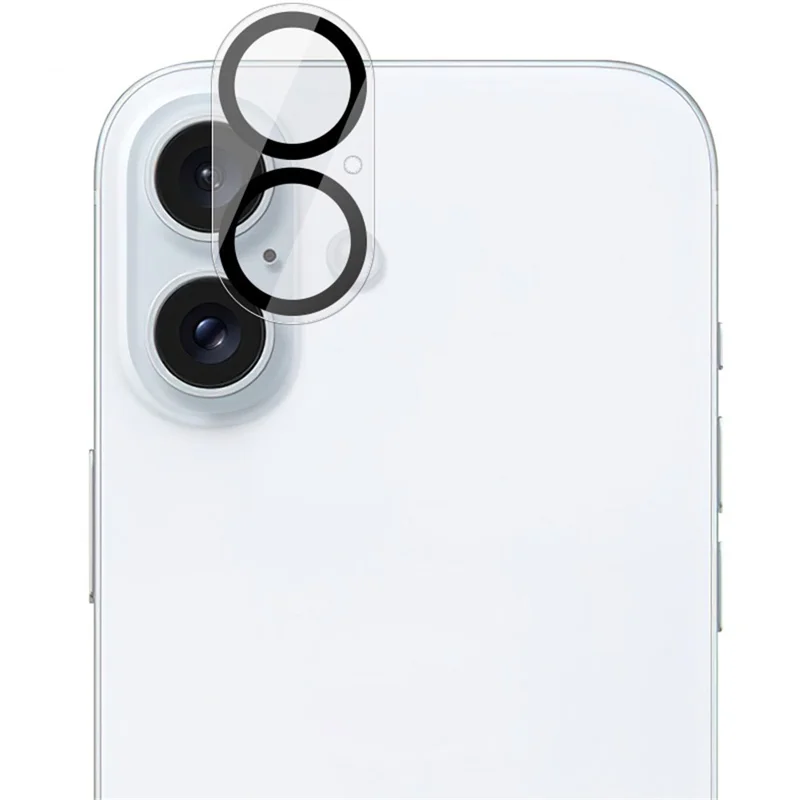 IMAK For iPhone 16 / 16 Plus Camera Lens Film Acrylic Lens Cap + Tempered Glass Lens Film - 6