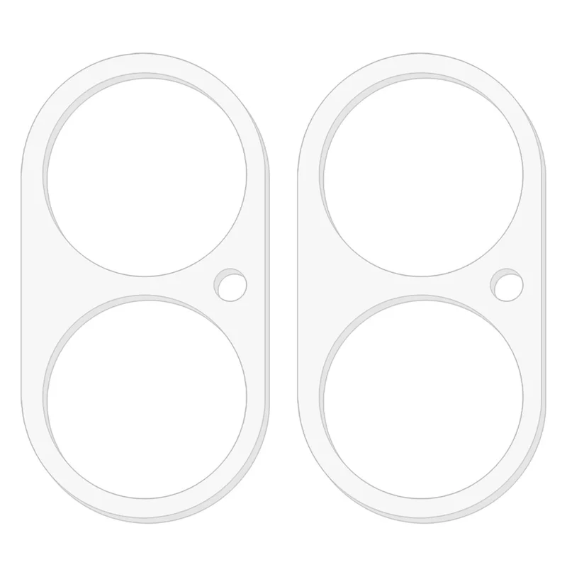 2Pcs For iPhone 16 / 16 Plus Camera Lens Protector 3D Arc Edge Tempered Glass Lens Film - 2