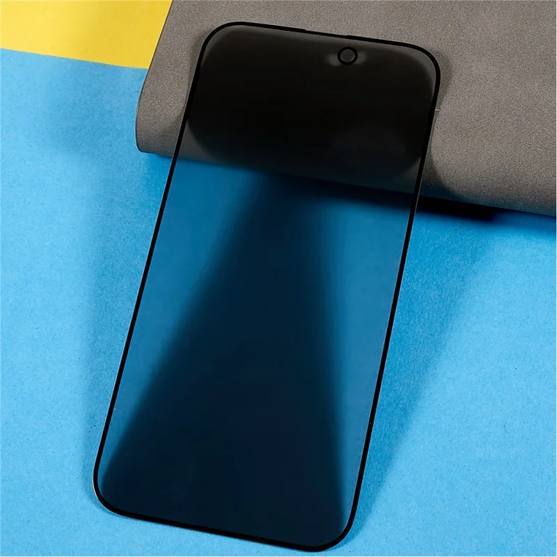 For iPhone 16 Screen Protector Full Coverage Anti-Spy Silk Printing Tempered Glass Film - 3