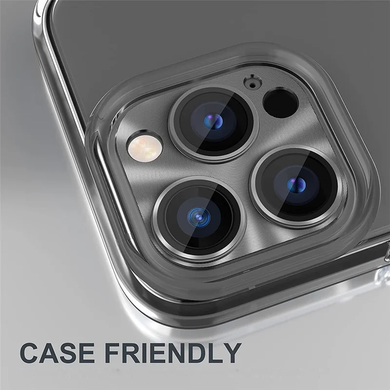 HAT PRINCE For iPhone 16 Pro / 16 Pro Max Integrated Camera Lens Protector Aluminum Alloy + Tempered Glass Lens Film - Black - 4