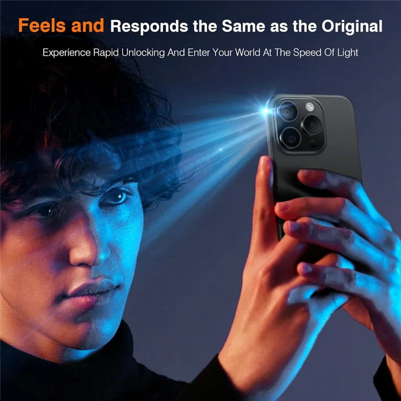 2Pcs For iPhone 15 Pro Anti Spy High Aluminium Silicon Glass Screen Protector with Dust Removal Tool - 2