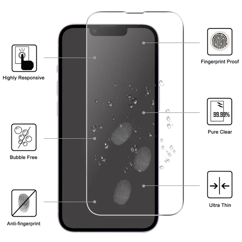 For iPhone 17e / 16e Screen Protector HD Tempered Glass Film 2.5D - 2