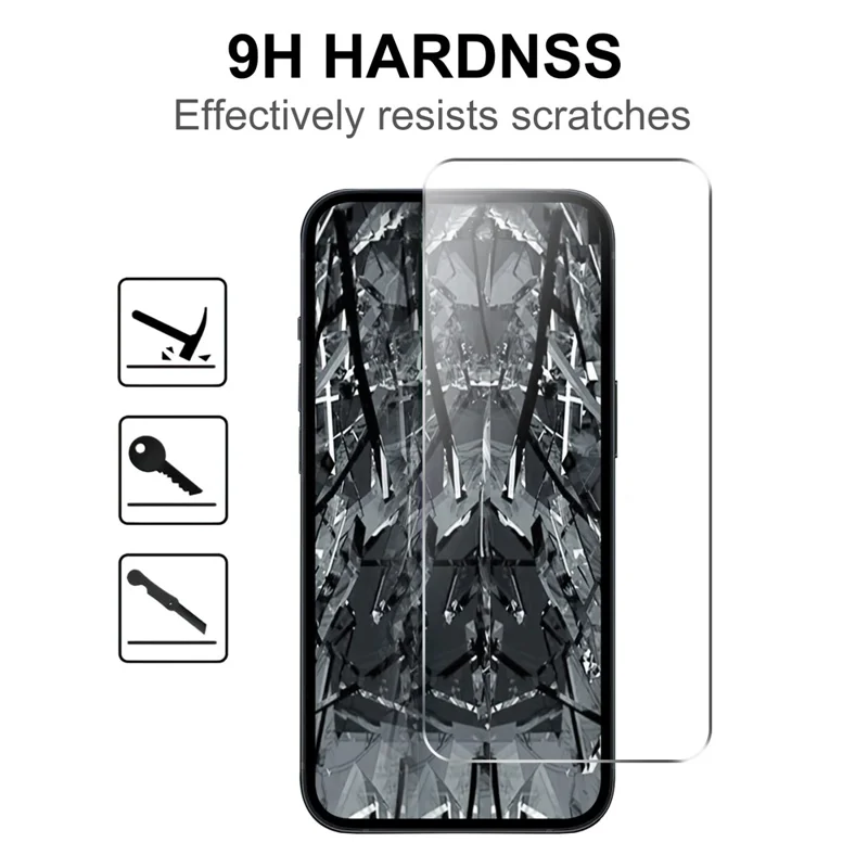2Pcs For iPhone 17 Pro HD Clear Screen Protector Anti-Explosion 2.5D Arc Edge Tempered Glass Screen Film - 2