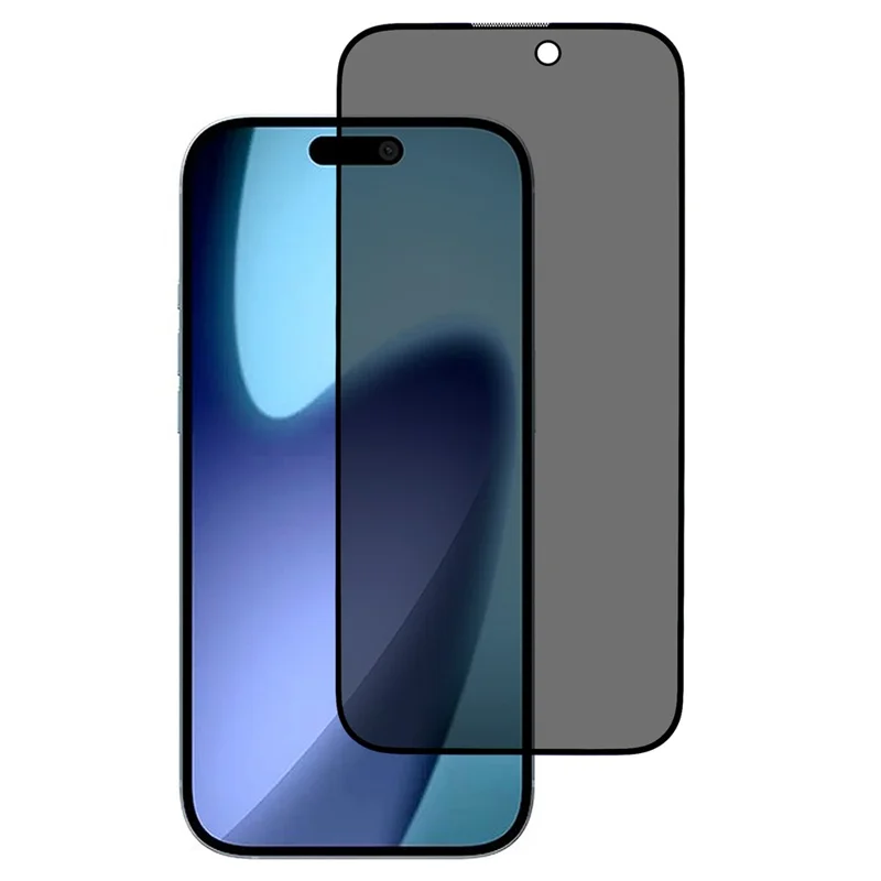 For iPhone 17 Pro Anti-Peep Tempered Glass Full Covering Silk Printing Screen Protector - 1
